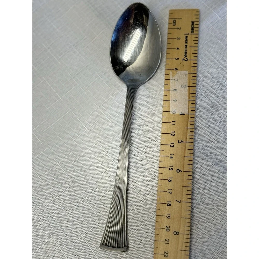 Barclay Geneva Vintage Stainless Fluted Ribbed Spoons Set Replacement Flatware